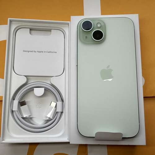*100%全新 Apple iPhone 15 *128GB 香港行貨 綠色 購自CSL *行保養至12/5/2025 *10...