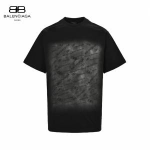 Balenciaga/巴黎世家 24ss 漸層字母logo水洗短袖