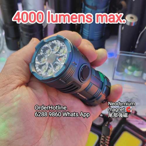 短身版超强光電筒4000流明. USB-C直接充電.配松下26350鋰電池 Flashlight 🔦 Torch