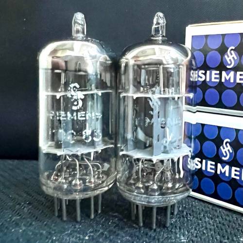 12ax7 Siemens圓環短屏雙支柱德國西門子1960年代製造有盒一對