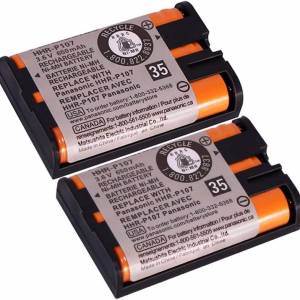 2 Pack HHR-P107 NI-MH Rechargeable Battery for Panasonic 3.6V 650mAh Battery for