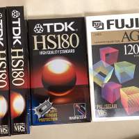 全新 TDK 及 Fuji VHS 錄影帶 四盒