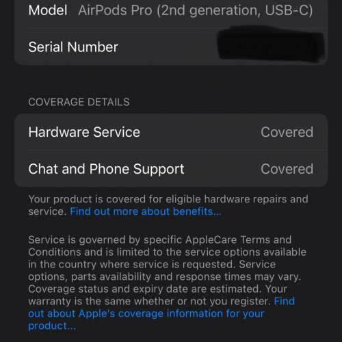 全新 Apple Airpods Pro 2 行保至 15/3/2025