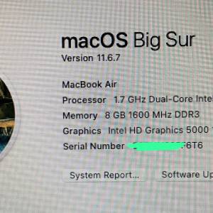 Macbook Air i7 8GB 256GB A1466