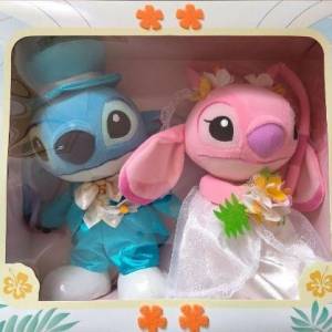 日本購入 迪士尼正品 Stitch 史迪仔 結婚公仔 連盒