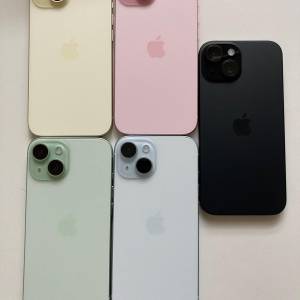 全新 iPhone 15 256gb 平行進口無鎖 綠色 黑色 藍色 粉紅色 90日保養 原裝無拆 wha...