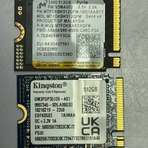 Kingston 512G M.2 2230 PCIe NVMe SSD