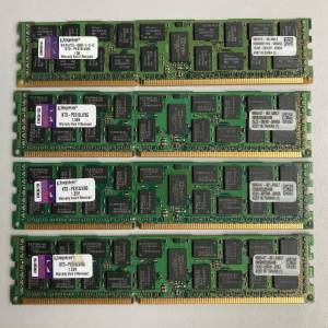 95%新行貨Kingston 8G 2Rx4 PC3L-10600R 1333MHz DDR3 ECC SDRAM 4條x 8G 共32G
