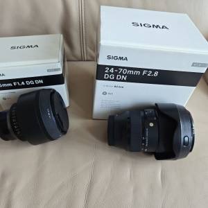 sigma 24-70 f2.8 DG DN/SIGMA  85 f1.4DG DN  FOR SONY E Mount