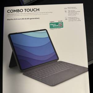 售二手Logitech Combo Touch 保護殼 連 Keyboard (iPad Pro 第5-6代適用12.9吋) 9成新