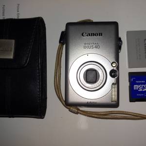Cannon IXUS 40 4.0 Mega Pixel 數碼相機