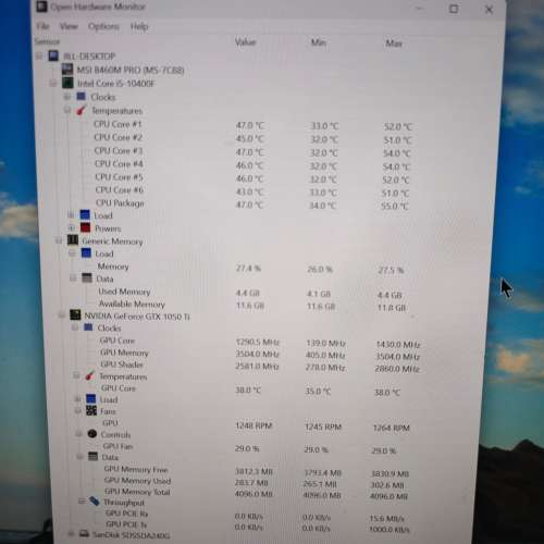 i5 10400F + MSI B460 + GTX 1050ti + 16GB
