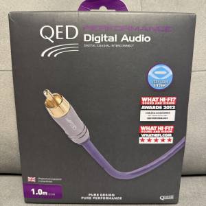 QED Performance Digital Coaxial Audio Cable, WHAT HI-FI 5星 Best Buy Award