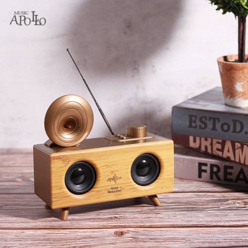Music Apollo復古木色無線藍牙喇叭音箱 Speaker