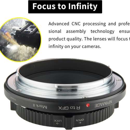Xpimage Locking Adapter For LEICA R SLR Mount Lens To Fujifilm G-Mount Body