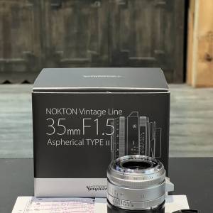 Voigtlander Nokton Vintage Line 35mm f1.5 aspherical Type II silver lens