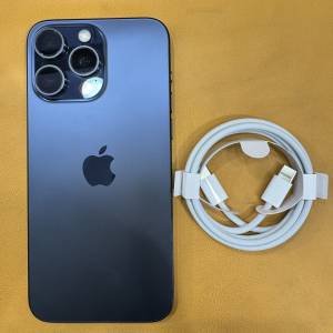 95%New iPhone 15 Pro Max 256GB 藍色 香港行貨 蘋果保養到2024年10月12日 電池效...