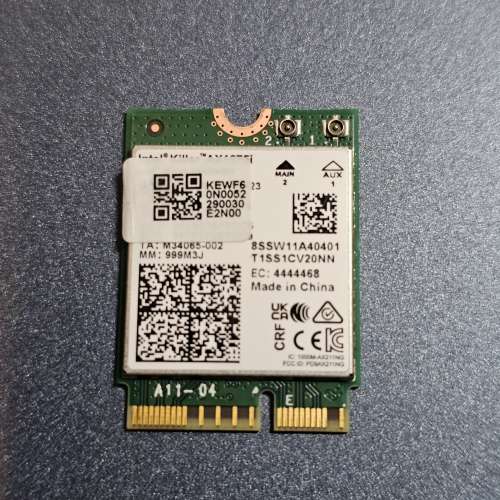 Intel Killer Wi-FI 6E AX1675i（等同 Intel AX211）Wifi Card (M.2 2230) 網絡卡
