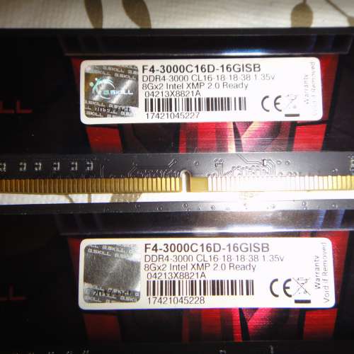 Desktop Ram G.Skill 8GBx2 DDR4 3000 共16GB