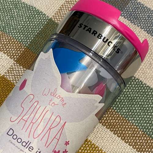 Brand New Japan Starbucks Mug Sakura 日本星巴克櫻花壺杯 DIY隨行杯連繪畫筆473ml