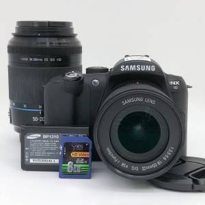99% New Samsung NX10 + 18-55mm + 50-200 無反相機套裝, 深水埗門市可購買