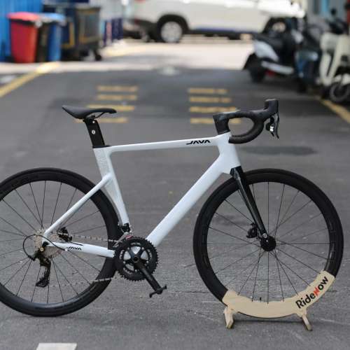 最新 白紫色 JAVA SILURO6 TOP 碳纖前叉 24速桶軸碟剎鋁合金公路車 送水架前後蛙燈