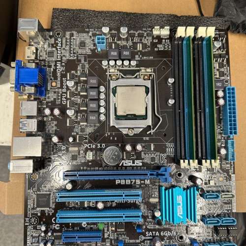Intel i5 2400,華碩P8B75M底板(不議價再送Kingston 4GB RAM兩條)
