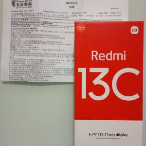 Redmi紅米13C [8+256G版] *99.9%new *海軍藍色 *香港原廠行貨[*有正式單據,2024年5...