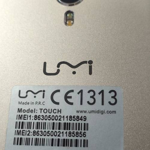 陳列貨品/UMI TOUCH (3GB+16GB)Android 6/八核MTK6753 CPU/5.5寸顯示屏/原裝盒齊配件