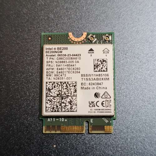 Intel Wi-FI 7 BE200 Wifi Card (M.2 2230) 網絡卡