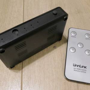 3 入 1 出 UnnLink 優聯 HDMI Selector HDMI 選擇器連遙控