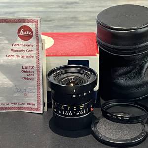 Leica Elmarit-M 21mm f2.8 pre-a lens with filter and packing