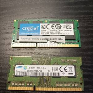 4GB DDR3L 1600 1.35v ram 2條