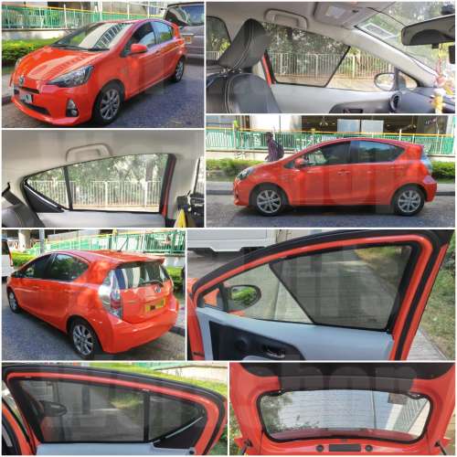 PriusV PriusC Aqua 全車磁石濾光窗網太陽擋