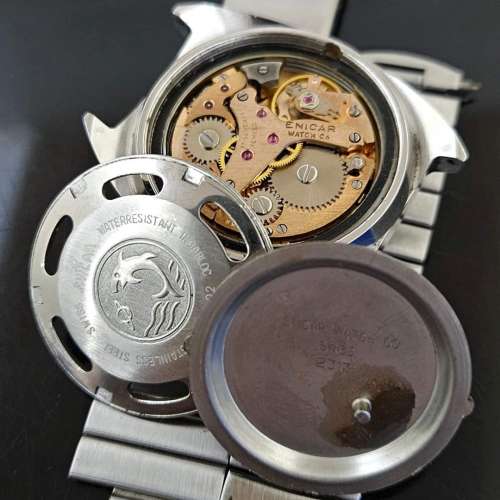 Vintage Enicar 70's Alarm Date Watch