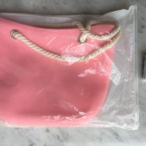 $50 100% 全新 一手 未開執 - 粉紅色硅膠女士手袋 (防水-可在沙灘用)