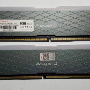 2 PCS of Asgard 8GB (TOTAL 16GB) 3200/CL16/1.35V RGB GAMING RAM