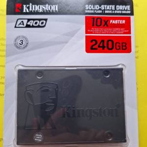 少量新貨 KINGSTON A400 240GB SSD SATA 2.5 比傳統硬碟快10倍 Made in Taiwan