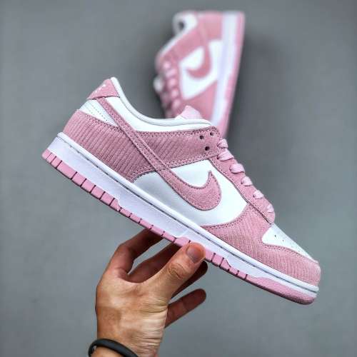 Nike dunk low“pink corduroy”髒粉燈芯絨sb低幫運動休閒板鞋Size：36-45