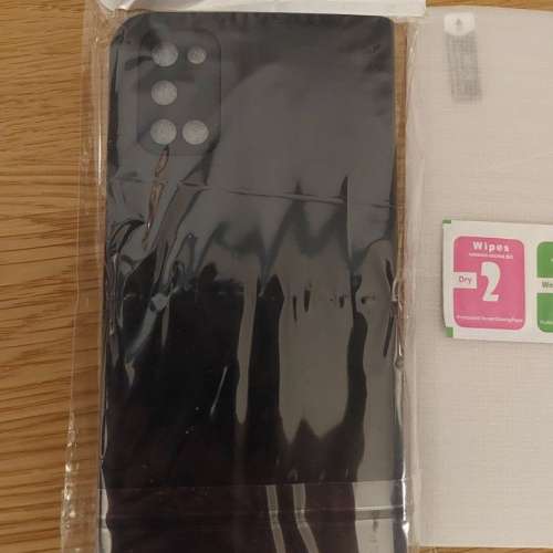 Oppo a52全新手機套黑色＋螢幕保護貼 smart mobile phone case and screen protect...