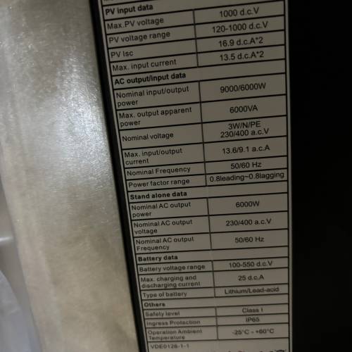 Growatt SPH6000TL3 BH-UP儲能逆變器