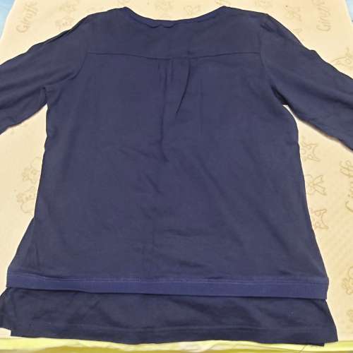 全新寶藍色中袖淨色T-Shirt 上衣 中袖T恤 襯衫 襯衣 中袖tee恤 短袖衫 中袖衫