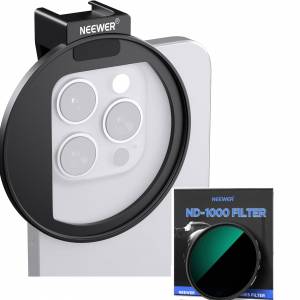 NEEWER 67mm Phone Filter Mount Threaded Lens Filter Clip With ND1000 Filter