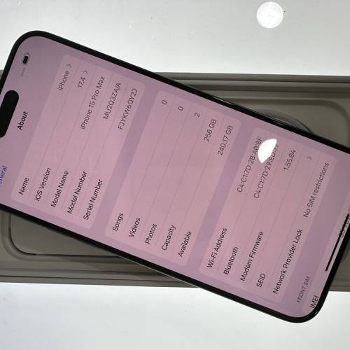 （激活未用）iPhone 15 pro max 256gb 原色