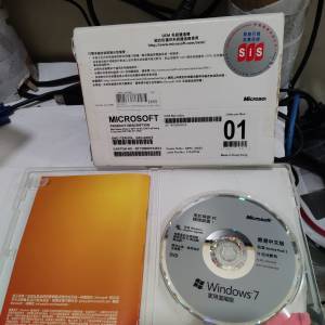 原裝正版Microsoft Windows 7 安裝光碟連 license key 標籤