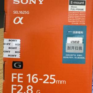 Sony FE 16-25 mm F2.8G SEL1625G 國内行貨有單全新未開有兩年保養