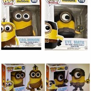 全新Minions 迷你兵團 Funko pop 野人及海盜模型公仔New cro minion eye matie fig...