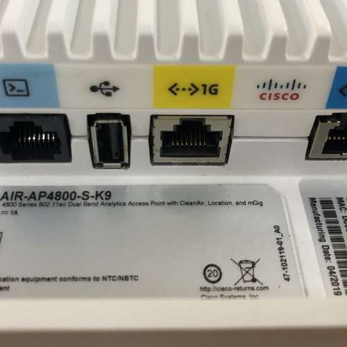 Cisco AIR-AP4800-S-K9 4800 Wireless Access Point AP
