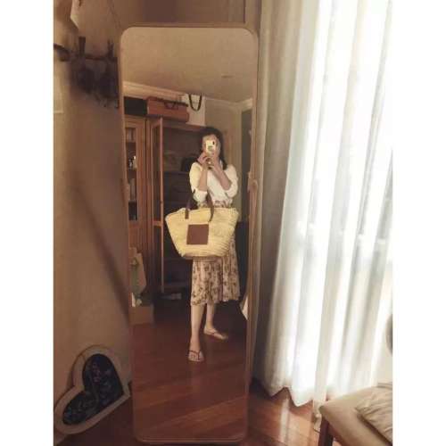 女款草編包休閒沙灘包大容量菜籃子手提包復古編織包