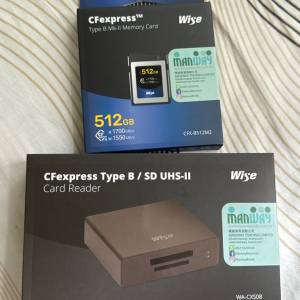 Wise Cfexpress type-b 512gb mkii + card reader